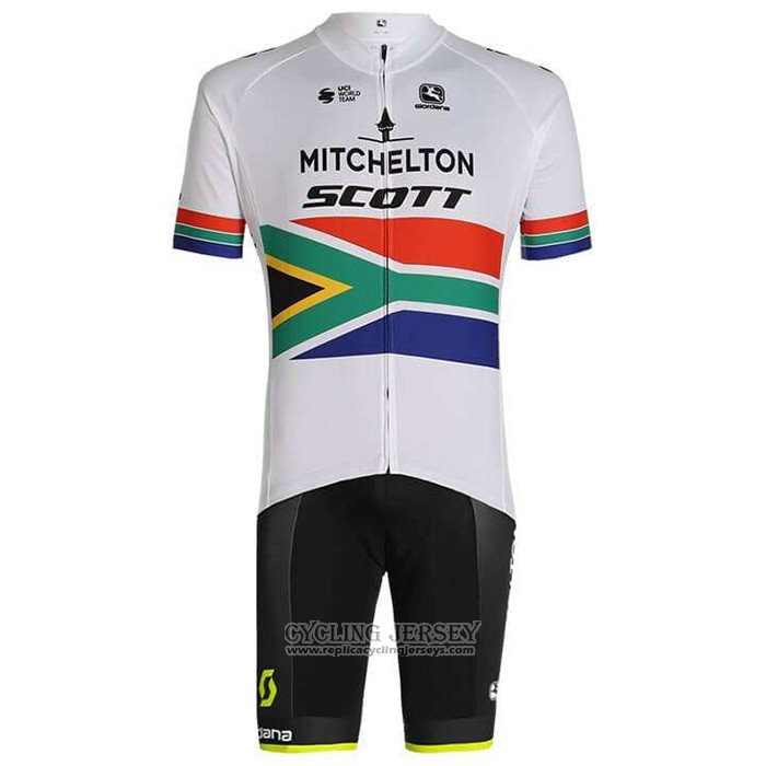2020 Cycling Jersey Mitchelton-scott Champion South Africa Short Sleeve And Bib Short